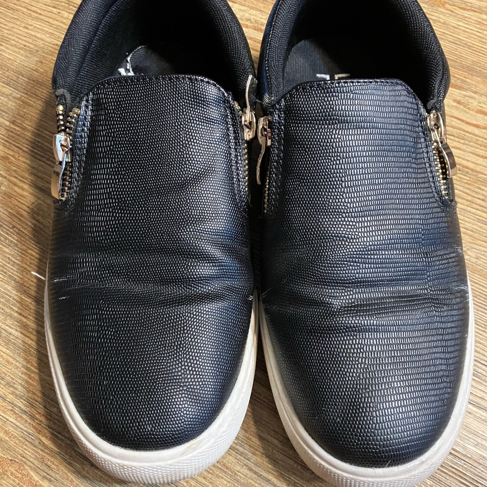 Womens Black Slip-On Shoes